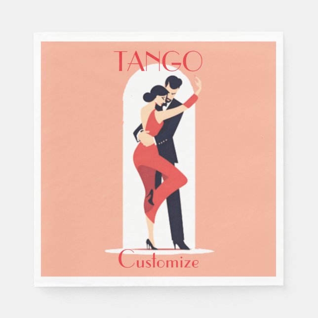 Tango Dancers Thunder_Cove Pappersservett (Framsidan)