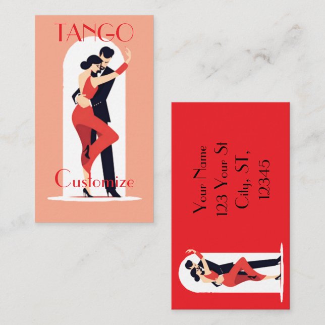 Tango Dancers Thunder_Cove Visitkort (Fram/baksida)