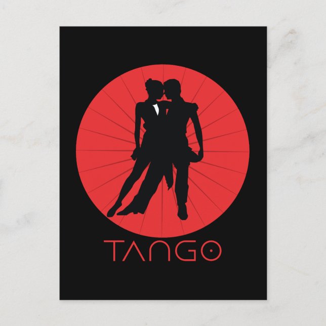 Tango Dancers Vykort (Framsida)