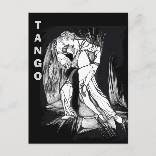 Tango Dancers Vykort (Framsida)
