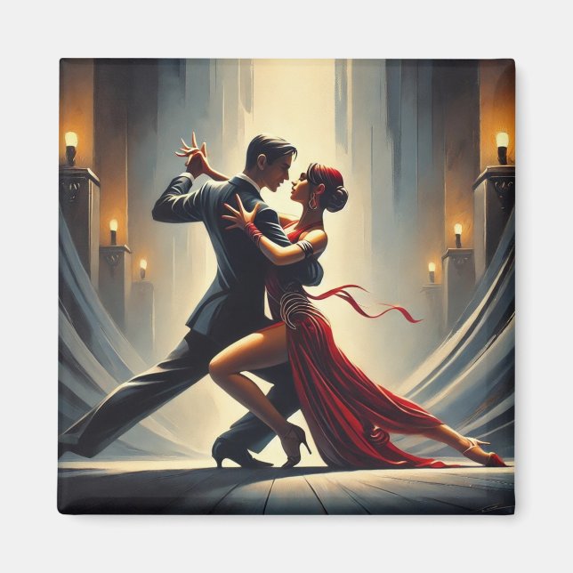 Tango Dancing Couple Magnet (Framsidan)