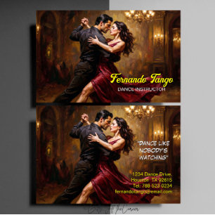 Tango Dans Instruktör  Visitkort