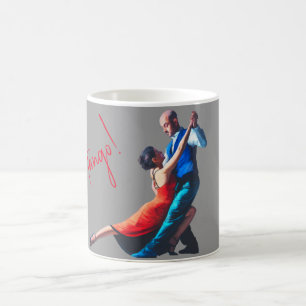 Tango-dansare - handmålning kaffemugg