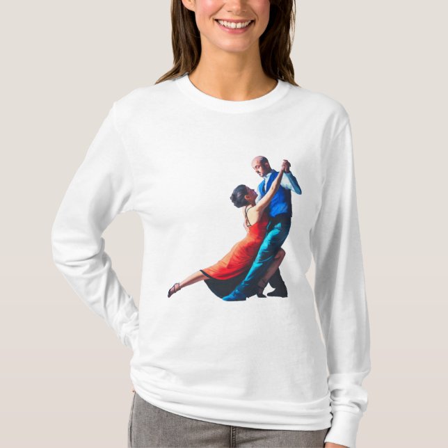 Tango-dansare - handmålning t shirt (Framsida)