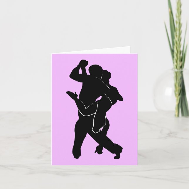 Tango-dansare Kort Personligt Anpassad Text Namn (Framsida)