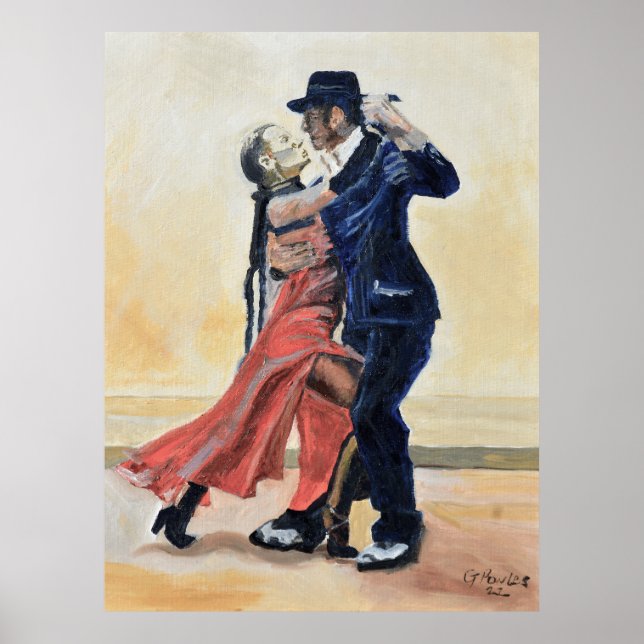 Tango-dansare Oljemålning Poster (Framsidan)