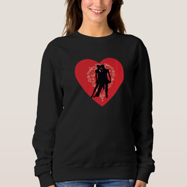 Tango-dansare Par Argentinsk Balsalsdans Dans T Shirt (Framsida)