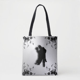 Tango-dansare Silhuett 1 Silver Tygkasse