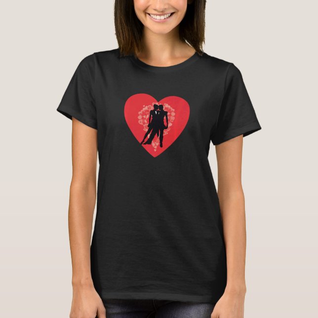 Tango-dansarepar argentinsk bollsaldans Dans T Shirt (Framsida)