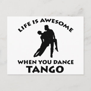 Tango dansdesign vykort
