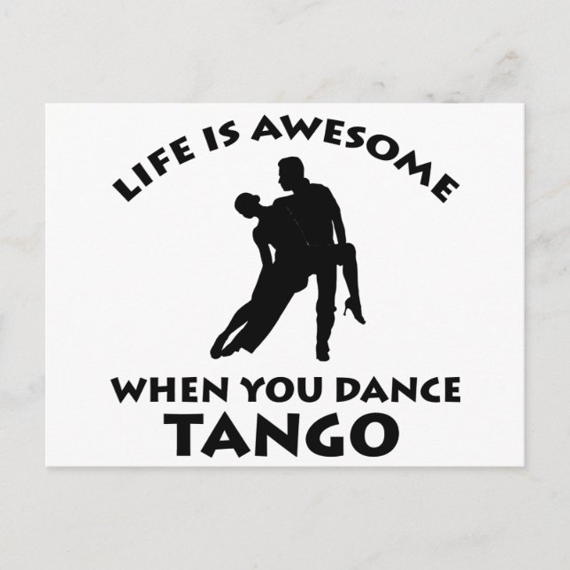 Tango dansdesign vykort (Framsida)
