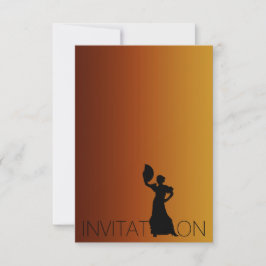 Tango Flamenco Latin Dance Party Brown Ombre Inbjudningar