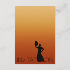 Tango Flamenco Latin Dance Party Brown Ombre Inbjudningar
