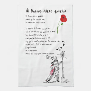 Tango för Mi Buenos Aires Querido Kökshandduk