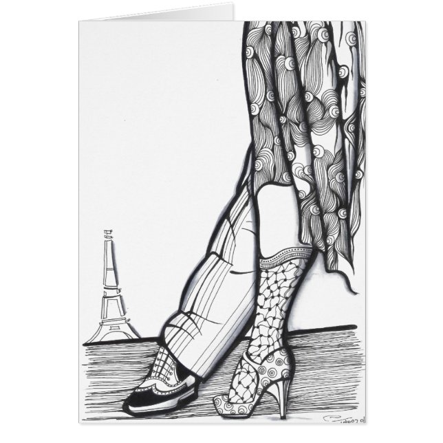 Tango i Paris Hälsningskort (Framsidan)