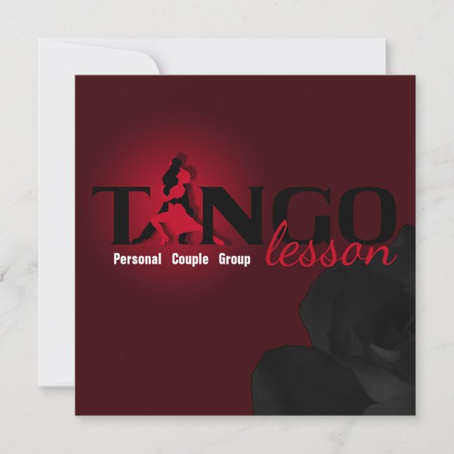 Tango Lesson - Card, Inbjudan (Framsida)