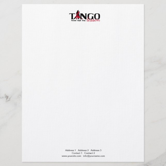 Tango Lesson - Letterhead Brevhuvud (Framsida)