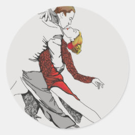 Tango Romantik Runt Klistermärke