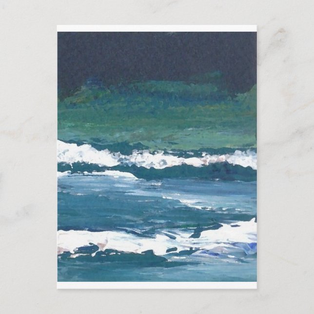 Tango Sea Ocean Vågar Beach Decor Vykort (Framsida)