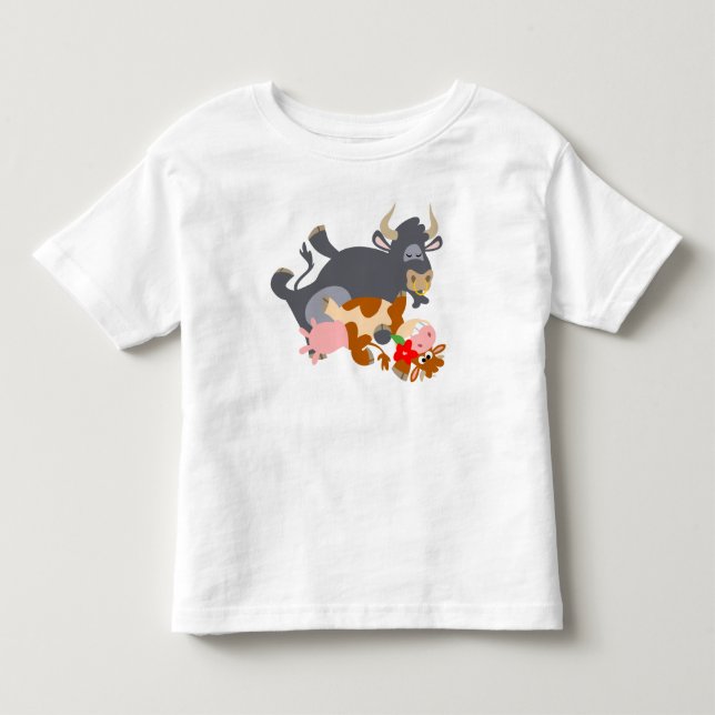 Tango! (tecknad tjur och ko) barn T-shirt (Framsida)