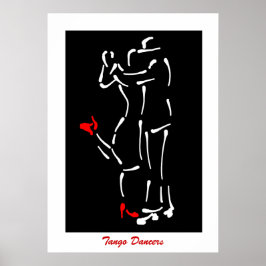Tango! Utformning av dansare (röda skor) Poster