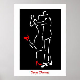 Tango! Utformning av dansare (röda skor) Poster