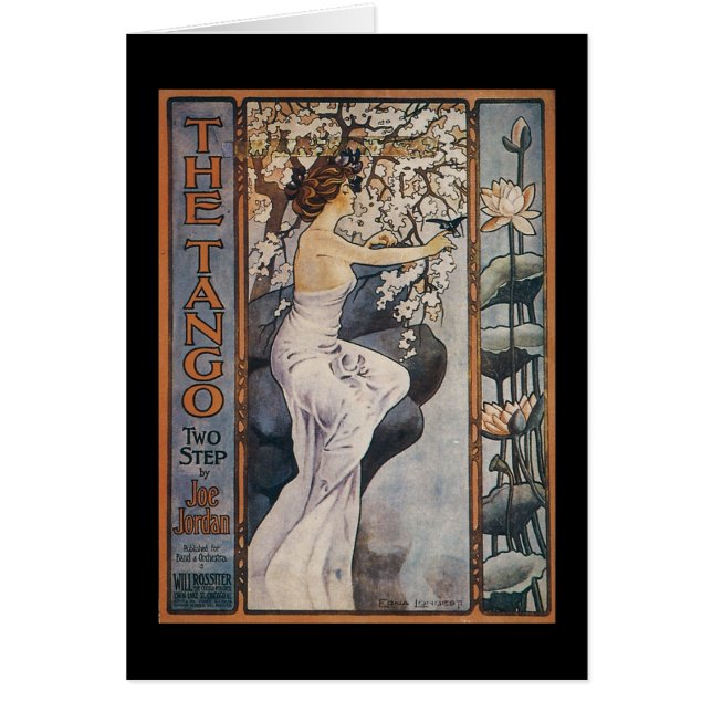 Tango Vintage Songbook Cover Hälsningskort (Framsidan)