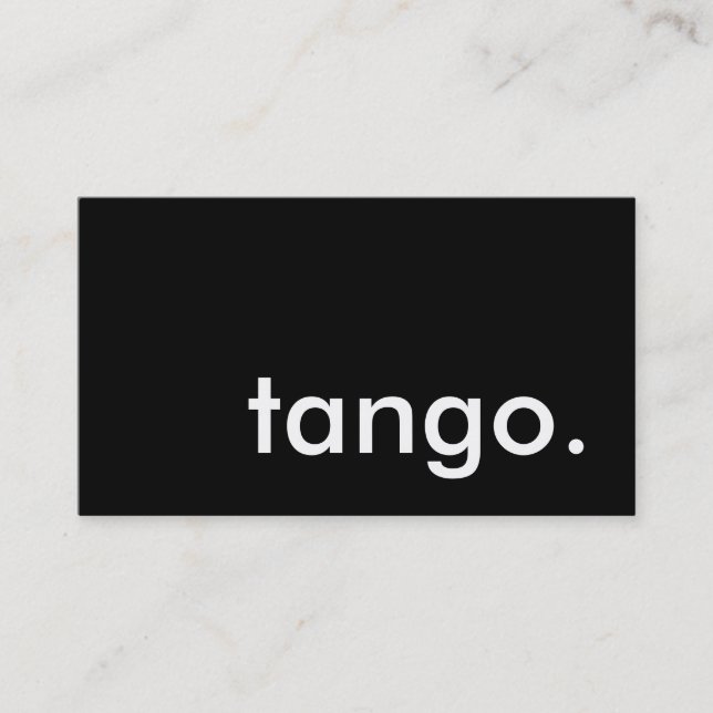 tango. visitkort (Framsida)