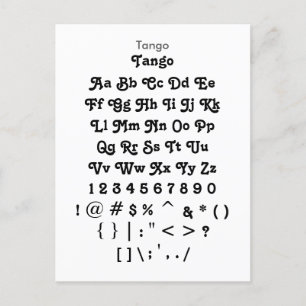 Tango - Zazzle-typexempel Lakan Vykort
