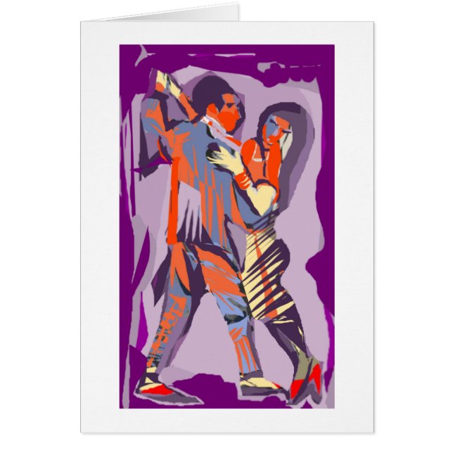 Tangodansare Hälsningskort (Framsidan)