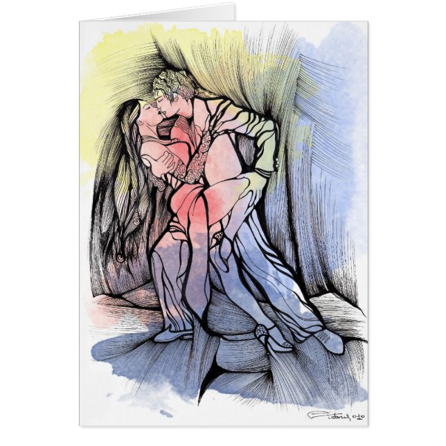 Tangodansare Hälsningskort (Framsidan)