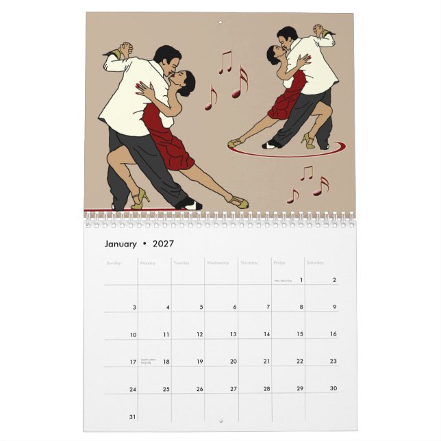 Tangokalender 2015 kalender (Jan 2027)