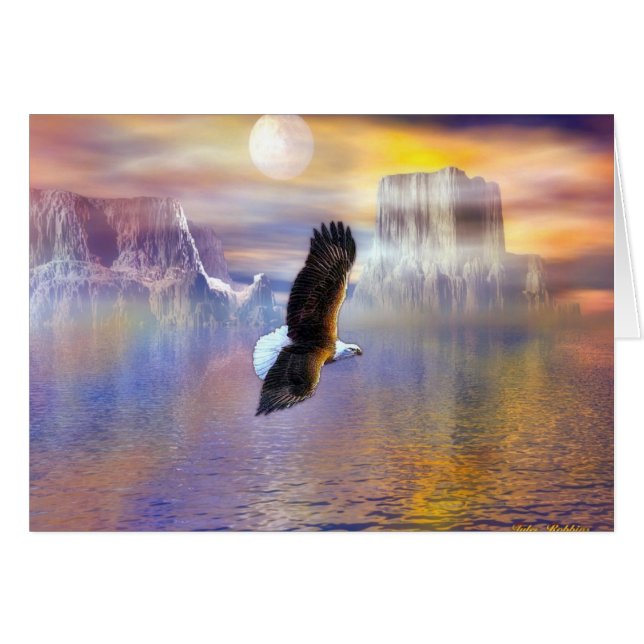 tangorian måne hälsningskort (Framsidan Horizontal)