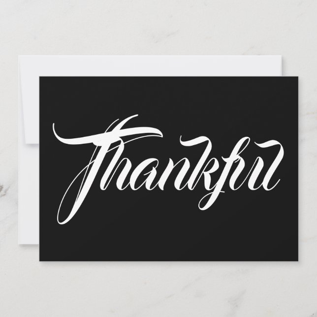 Tangört svartvitt thanksgiving för kalligrafi (Framsida)