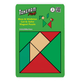 Tangram jul Elf Magnet - Under Mistletoe