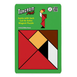 Tangram-julgranarna - Santa & Sack of Leksak Magnet