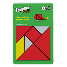 Tangram-julmagnet - Santa's Sleigh Magnet