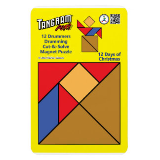 Tangram Magnet Puzzle - 12 Drummers Drumming