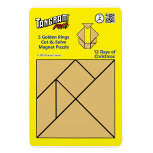 Tangram Magnet Puzzle - 5 Golden Ringar