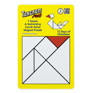 Tangram Magnet Puzzle - 7 Svanar A-Swimming
