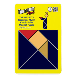 Tangram Ntivity Magnet - Wiseman med Myrrh