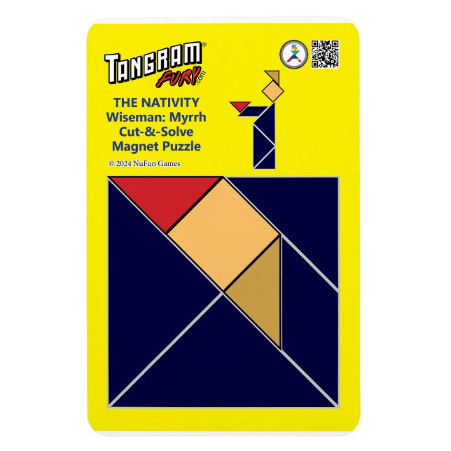 Tangram Ntivity Magnet - Wiseman med Myrrh (Vertikal)