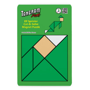 Tangram Quirky Elf Magnet - Sprinter