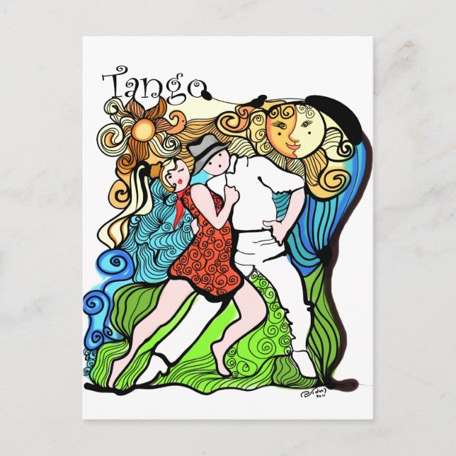 Tangueritos och Sol Tango Vykort (Framsida)