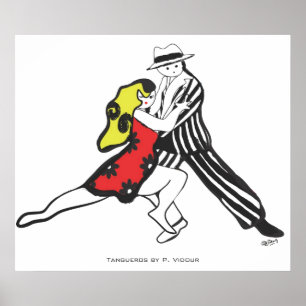 Tangueros Characters Tango Poster