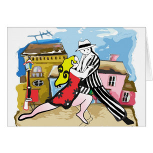 Tangueros Tango Hälsningskort