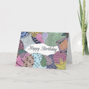 Tangulerat konsthönskort kort