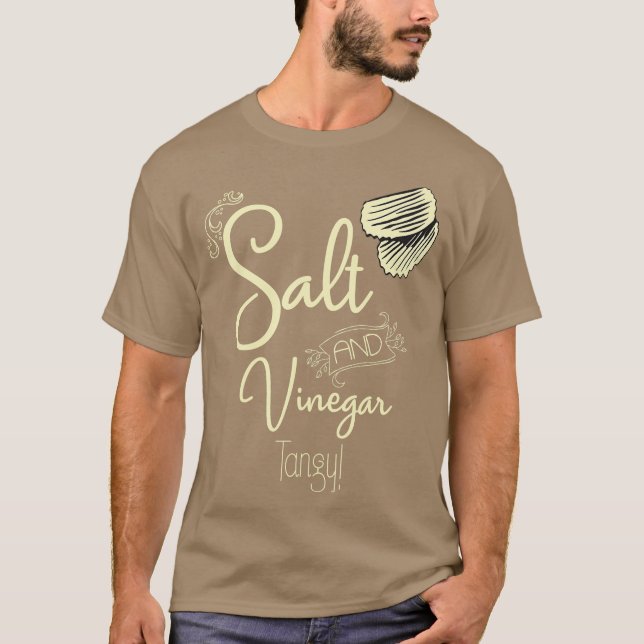 Tangy Salt och Vinegar Potato Chip Älskare T Shirt (Framsida)