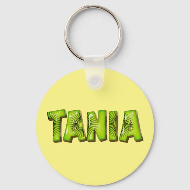 Tania Name Kiwi Design Schlüsselanhänger Nyckelring (Framsida)