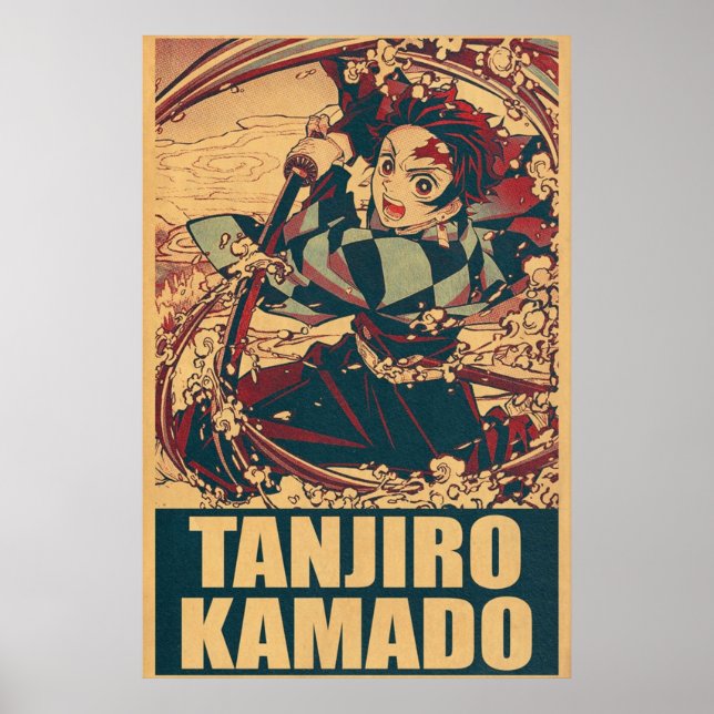 Tanjiro Kamado Demon Sayer Poster (Framsidan)